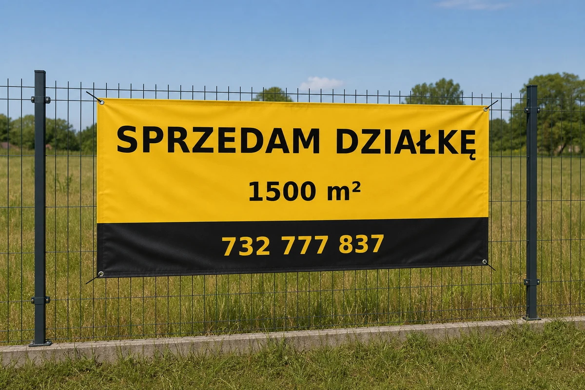 Baner SPRZEDAM DZIAŁKĘ 1500 m² na ogrodzeniu przy działce